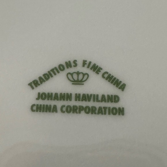 JOHANN HAVILAND Moss Rose (Bavarian Backstamp) 8" Round Vegetable Bowl VTG - Picture 4 of 11